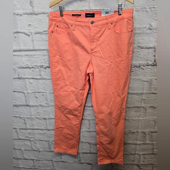 NWT Charter C Women's Petite Lexington Straight-Leg Jeans Coral Sandy Pink 16P - Picture 6 of 6